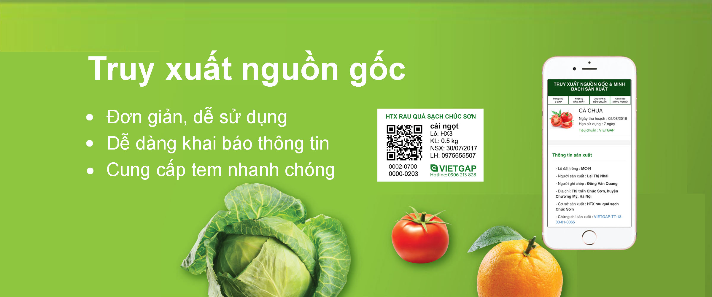 Truy xuất nguồn gốc và thông tin sản phẩm